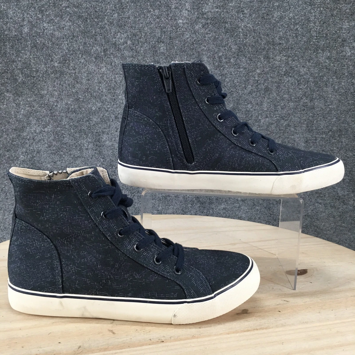 Branded Navy-Blue Denim high top Canvas Shoe for everyday wear for Girls,  New Denim Shoes