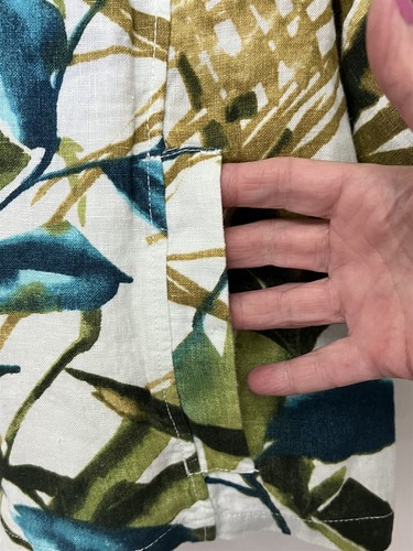 NWT Chico's Size 3 XL 16-18 Tropical Print Sporty Linen Hidden Zip Jacket $119 - Picture 8 of 12