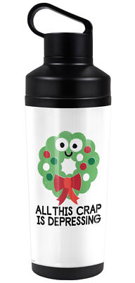 bCreative David Olenick Ho Ho Hopeless 18oz Insulated Water Bottle