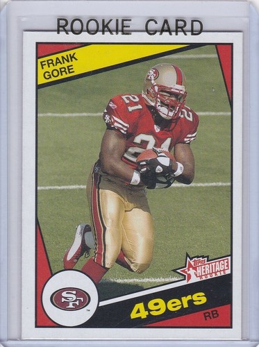 FRANK GORE ROOKIE CARD 2005 Topps Heritage Football RC San Francisco 49ers!