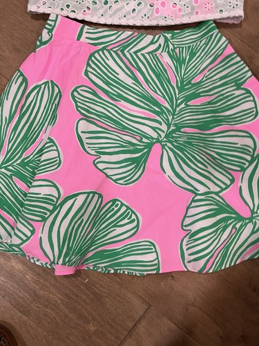 Lilly Pulitzer Gabriella Skirt Mandevilla Baby Who Let The Fronds Out Girls 14 - Picture 3 of 13