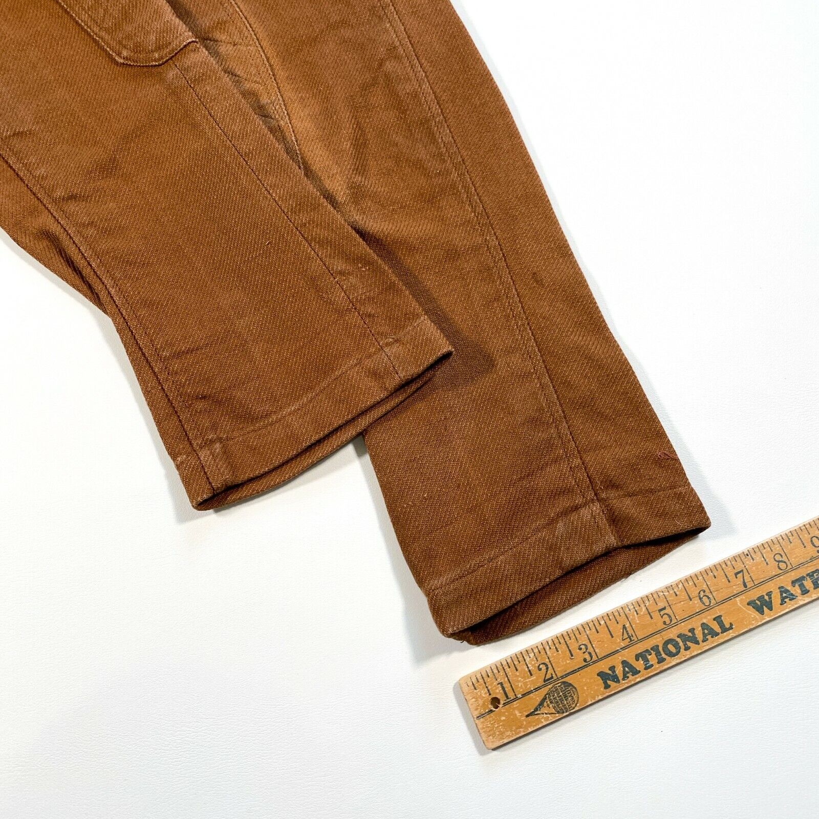 Vintage 1940s Brown Equestrian Riding Pants Over … - image 2