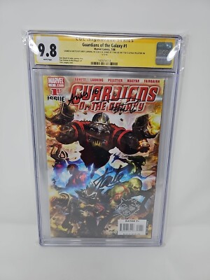 CGC 9.8 SS Guardians of the Galaxy #1 signed Stan Lee Pelletier & Lanning+Sketch