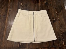 American Eagle Zip Up Corduroy Mini Skirt, Super Hi-Rise, A-Line Stretch, Sz 6