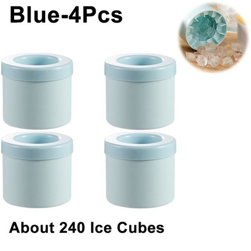 Silicone Ice Mold Round Cylinder Ice Cube Making Mold Freeze Ice Bucket Cup - Picture 16 of 21