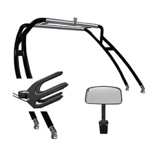 Reborn Launch Tower 2025V Matte Black + Wakeboard/Surf Rack + Windshield Mirror