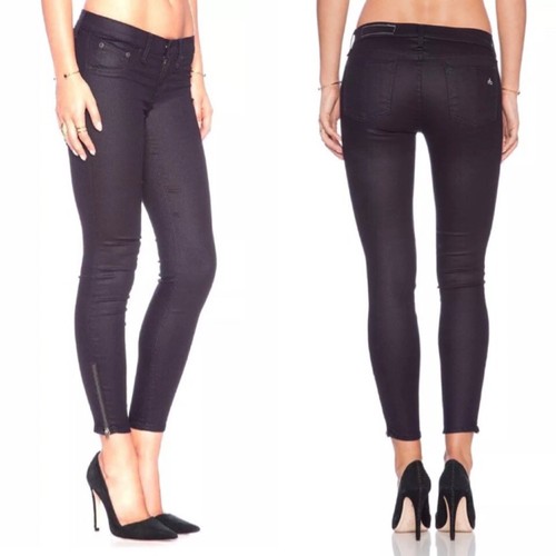 bone/JEAN Coated Legging Zipper Jeans 