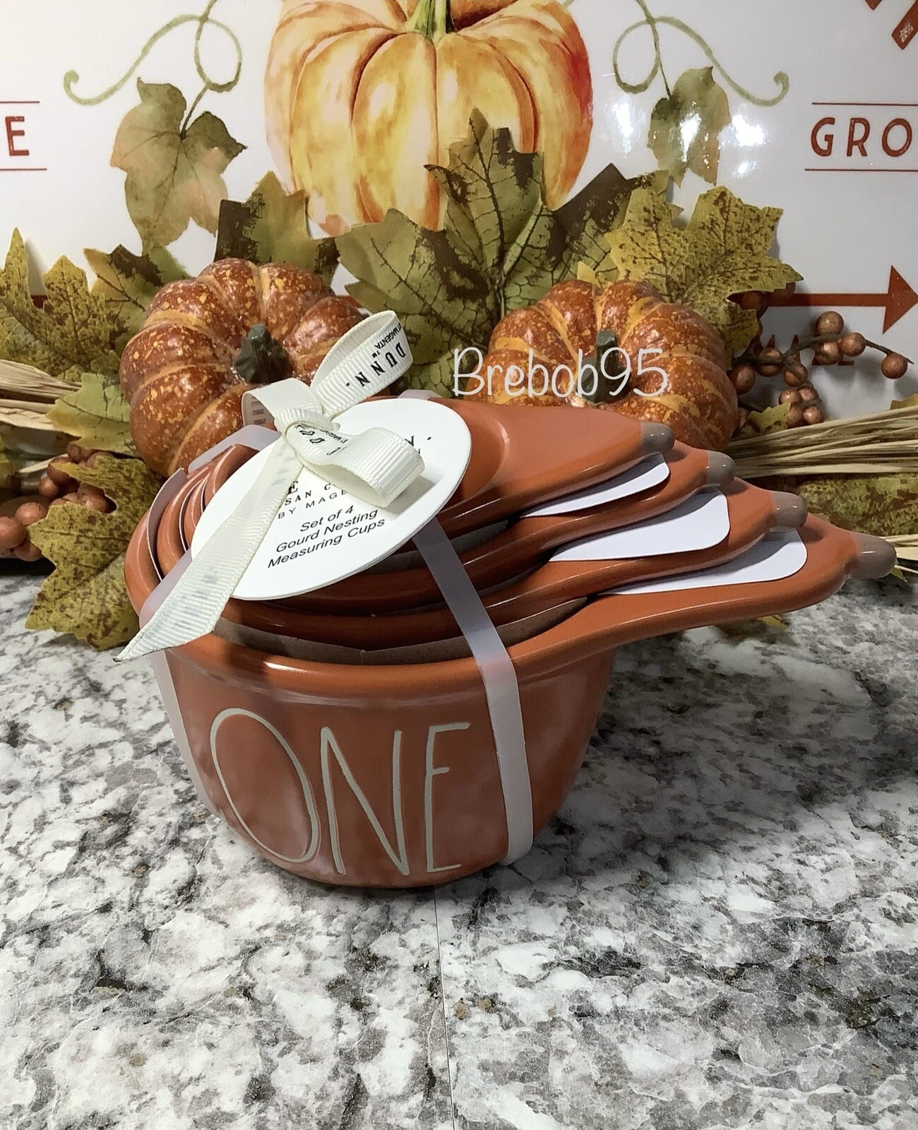 RAE DUNN Set of 4 Gourd Nesting Measuring Cups
