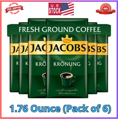 Jacobs Kronung Ground Coffee 500 Gram, 1.76 Ounce (Pack of 6) FREE SHIPPING USA