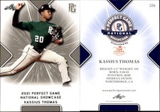 KASSIUS THOMAS 2021 LEAF PERFECT GAME NATIONAL SHOWCASE ROOKIE CARD #226