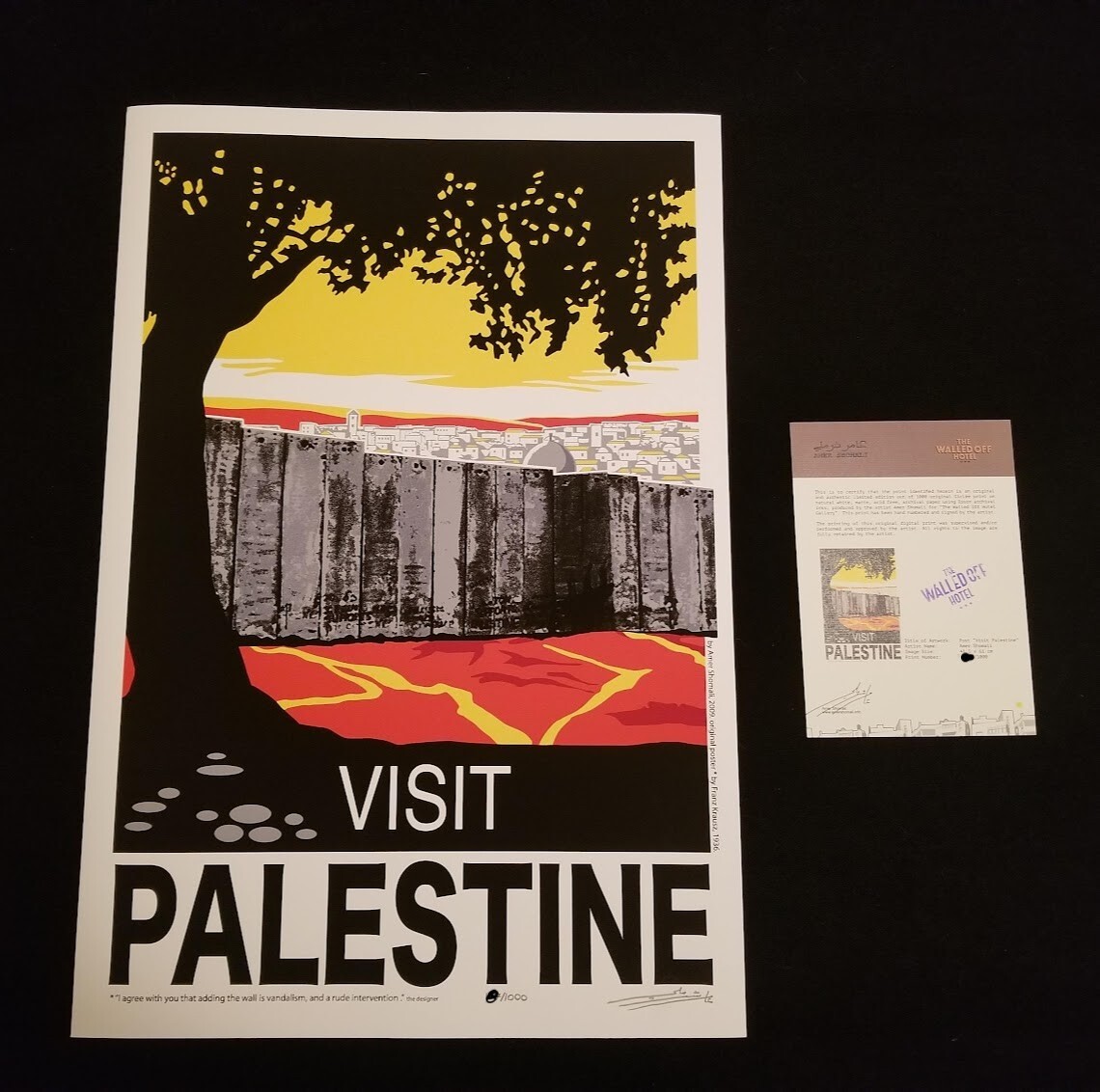 Amer Shomali Visit Palestine Poster Print Banksy Walled Off