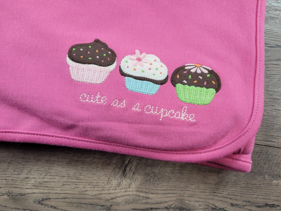 Bebé Niña Nueva Gymboree Linda Como Cupcake Dulce Diente Bebé Envoltura Manta Foto 4 de 4