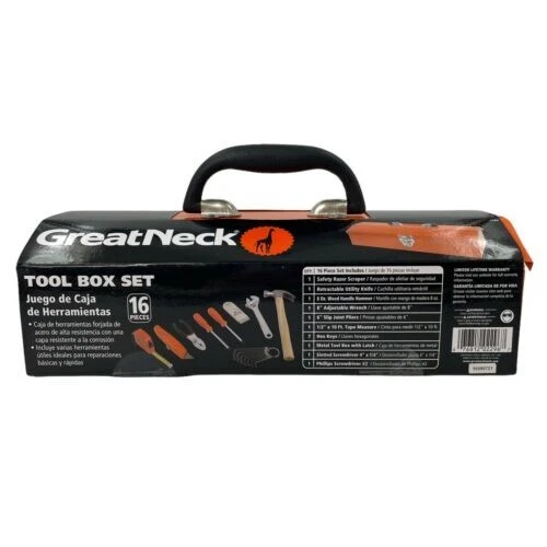 Juego de caja de herramientas de acero de alta resistencia Great Neck CTB9 16 piezas nuevo Foto 2 de 4