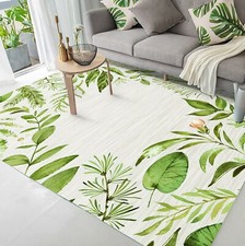 3D Fresh Green Leaves NAO2694 Game Rug Mat Elegant Photo Carpet Mat Fay