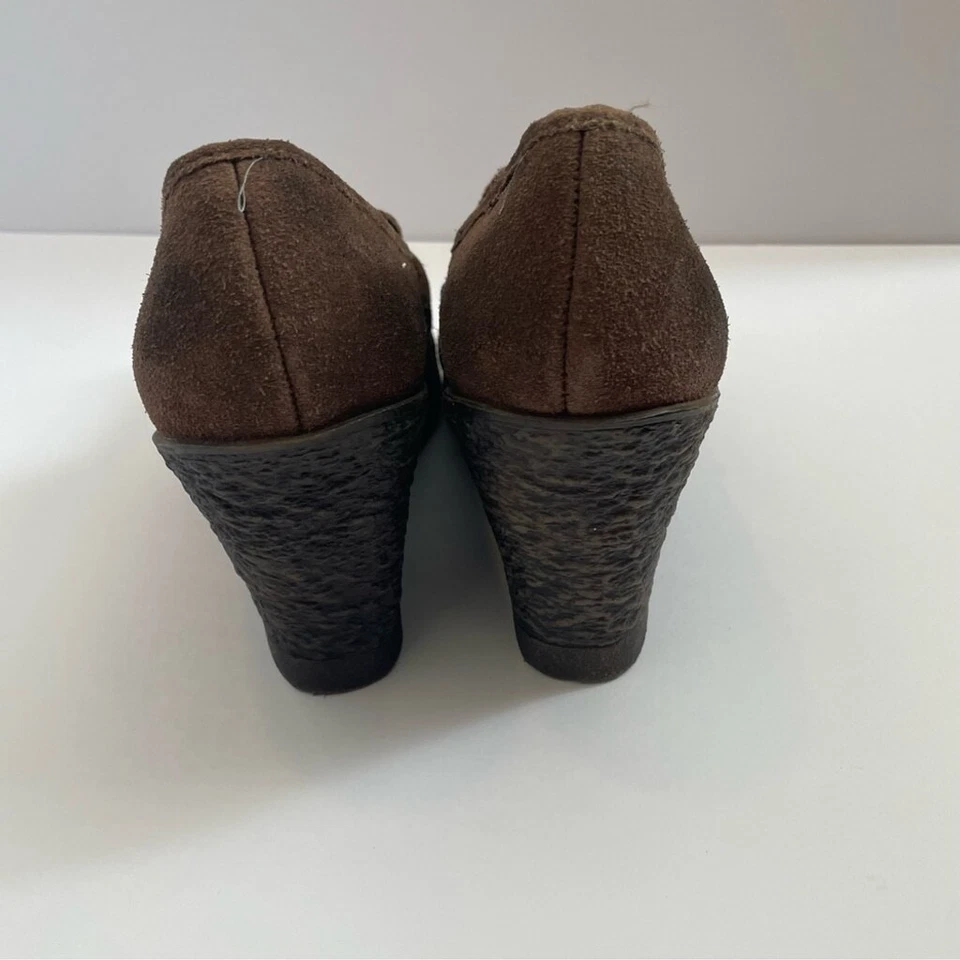 Report leather suede chunky wedge vintage y2k - Image 4 of 4