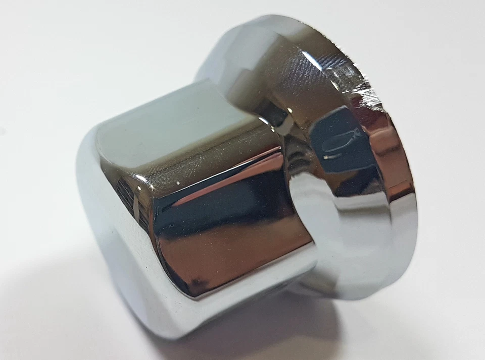 60x 32mm Plastic CHROME Wheel Nut Cover Caps Lux fit Truck Scania Mercedes Volvo - Image 3 of 4