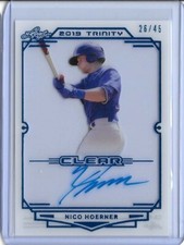 2019 Leaf Trinity NICO HOERNER Clear Acetate Platinum Foil Auto RC 26/45 Cubs