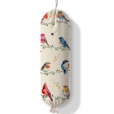 Bird Plastic Bag Holder, Wall Mount Organizer Reusable Hanging Canvas Grocery...
