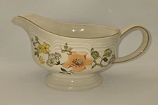 MIKASA Heritage Olde Tapestry Floral Footed Gravy Boat -1026