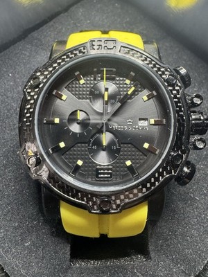 Herzog &Söhne Quartz  HS 201-620 Neu  Chronograph 5 ATM Carbon Silikon Armband