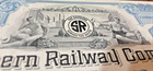 1962 SOUTHERN RAILROAD STOCK CERTIFICATE 50 SHARES "SOUTHERN SERVES THE SOUTH" — photo 2
