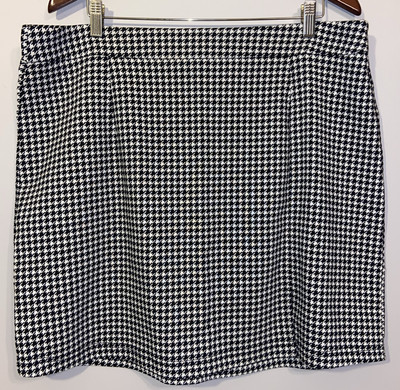 LIKE AN ANGEL JUNIORS PLUS SIZE 3X HOUNDSTOOTH MINI SKIRT