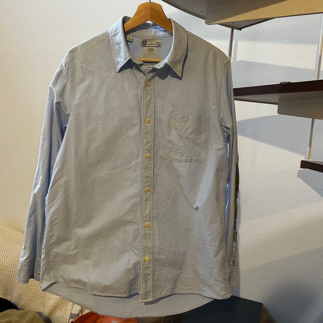 VISVIM Button Down Shirt Elbow Patch Loop Back Us… - image 2