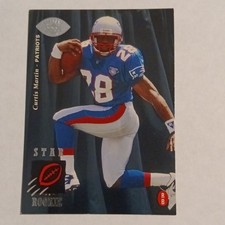 Upper Deck 1995 Star Rookie #30 Curtis Martin Rookie Card New England Patriots. rookie card picture