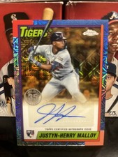 2025 Top Series One Justin Henry Malloy Gold Auto 43/50 Silver Pack Rookie Card. rookie card picture