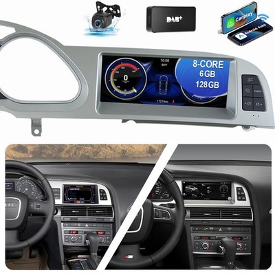 Android 14 6+128G DAB+ Für Audi A6 4F C6 MMI 3G 10-12 Carplay WIFI Autoradio KAM