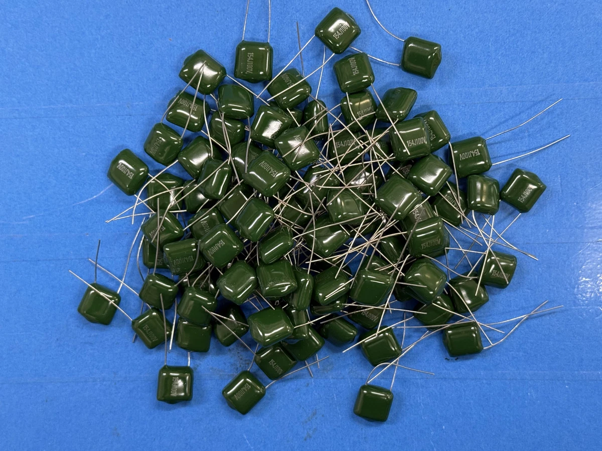 6x IMB 0.1uF 200V Axial Polyester Film Capacitors – Tone/Audio Grade, #88