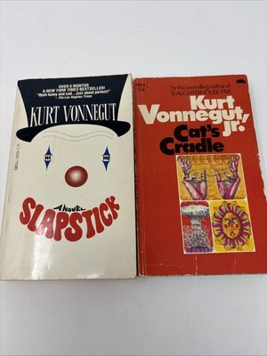 Lot Of 2 Kurt Vonnegut Jr. Vintage Paperback Books: Slapstick & Cat s Cradle
