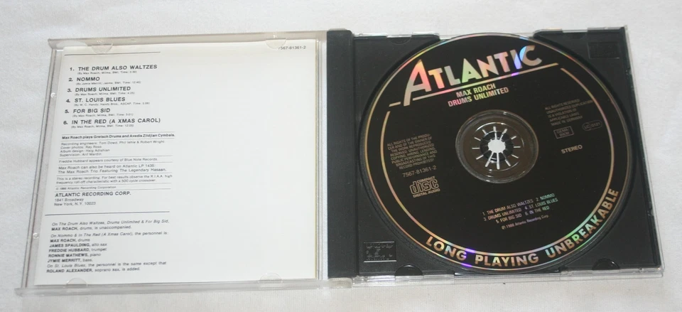 Max Roach CD-Album Drums Unlimited Atlantic 1966 RI Jazz - Bild 2 von 3