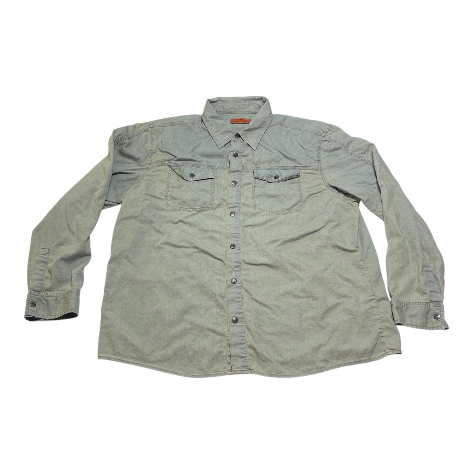 Vertical Robert Comstock Demin Button Down Shirt … - image 1