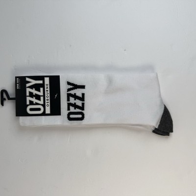 NWT Ozzy Osbourne Band Blizzard Of Oz Logo Socks Heavy Metal Rock Black Sabbath