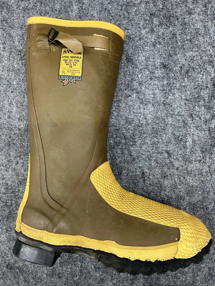 Botas de goma Ranger punta de acero entresuela protección metatarsiana minero para hombre talla 11 EE. UU. Foto 3 de 4