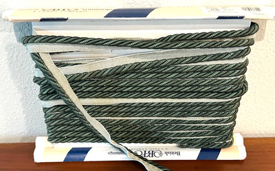 10+ Yards Conso BT Trim 3/8'' Flanged Cord with Lip Upholstery Green Color 1606