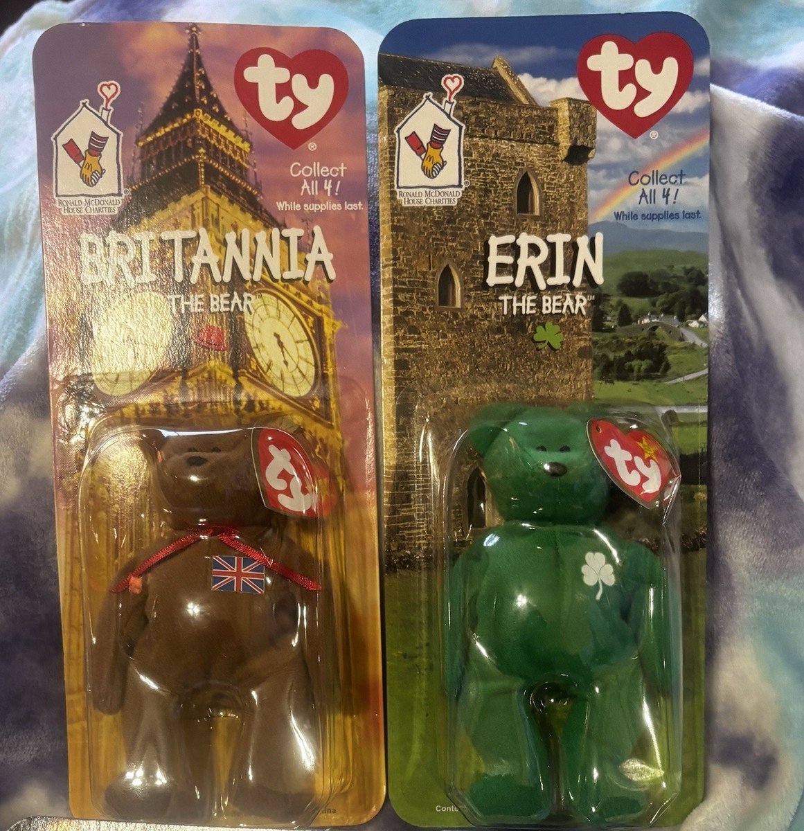 TY Beanie Babies McDonald's International. Set of 4 (Still