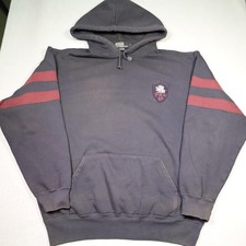 Vintage Polo Ralph Lauren Hoodie Sweatshirt Mens Large PRL 67 Crest Stripe 90s