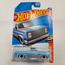 Hot Wheels '83 Chevy Silverado Pickup HW Hot Trucks 9/10 Light blue Square body