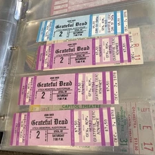 GRATEFUL DEAD MINT UNCUT TICKET-1978 Utica memorial auditorium-Utica NY-Pick ONE