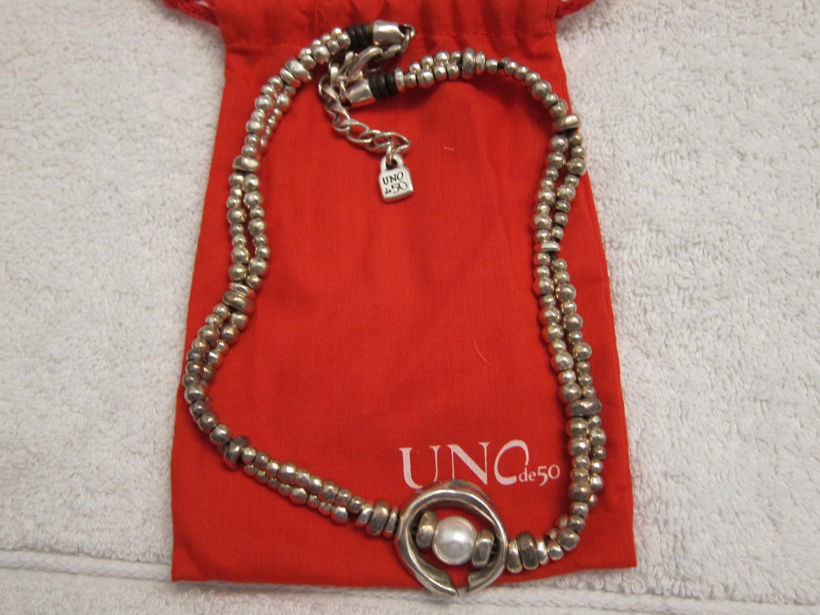 UNOde50 Silver necklaces adjustable (15” - 17”) ... j31