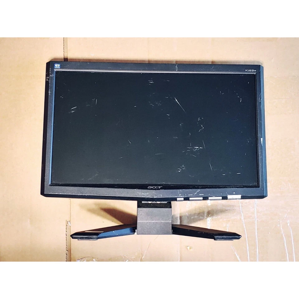 Acer X163W 16" Lcd Monitor With Power Cord- Used- Ships Same Day - Image 2 of 4