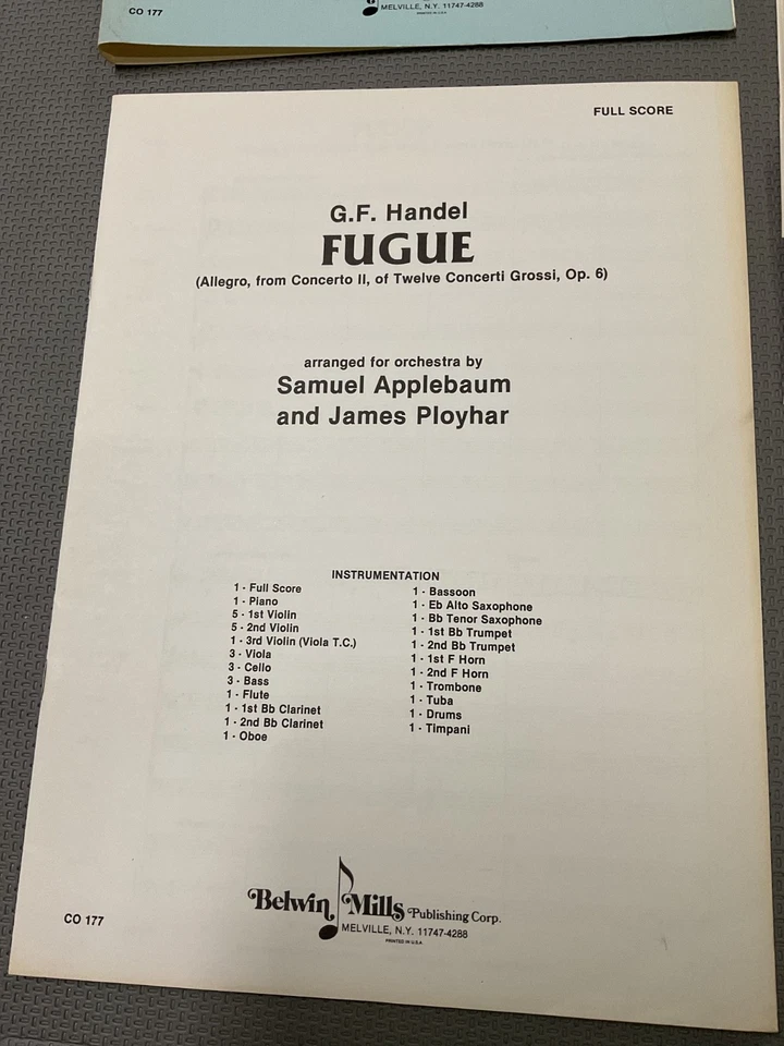 Fugue George Frideric Handel Orchestra Arrangement Band Sheet Music - Image 3 of 4