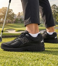 Imagen de New Balance Mens Golf UGS2002H 2002V1 Black Metallic Spikeless Sneaker 7-10