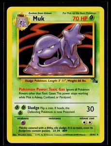 Muk 28/62 Fossil 1st Edition Non-Holo Rare