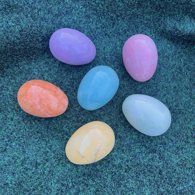 Vintage Alabaster Marble Easter Eggs 6 Made in Italy
