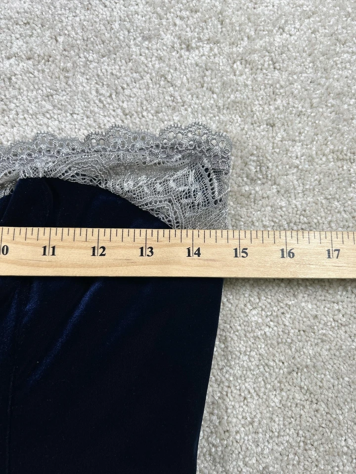 Escante Bustier Mujer S/M Azul Terciopelo Encaje Sin Tirantes Capricho Gótico Grunge Hada Foto 3 de 4