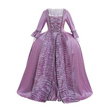 Women's Queen Marie Antoinette Rococo Ball Gown Gothic X-Large Purple