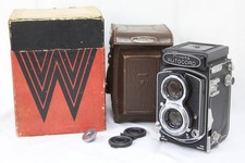  READ Minolta Autocord Early Model TLR w/ Rokkor 75mm f/3.5  Case  Box JAPAN